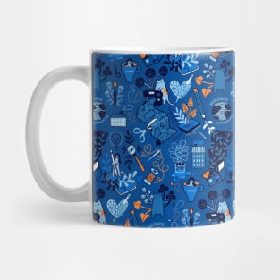 Sewing and cats Mug